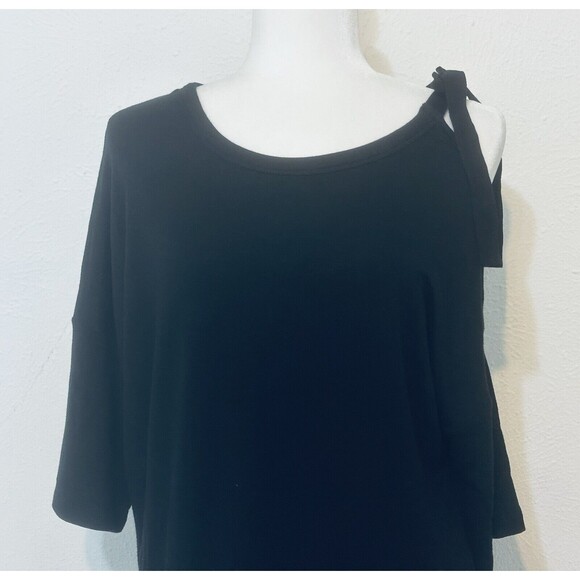 LOU & GREY Women Size S Signaturesoft Black Shift Dress Minimalist Boho Timeless - Picture 2 of 10